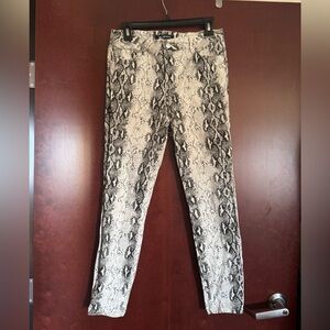 Snakeskin Print Pants
